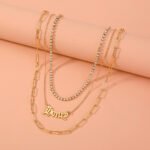 Monogram pendants, multi-layer necklaces, - Image 2