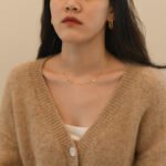 Peri'sBox Round Circle Small Charm Gold Necklaces Waterdrop Rectangle Titanium Steel Choker Necklaces for Women Dainty Necklace - Image 3