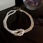 Pearl Crystal Choker Necklaces For Women Short Chain Rhinestone Necklaces Statement Jewelry - Image 3