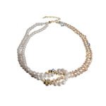 Pearl Crystal Choker Necklaces For Women Short Chain Rhinestone Necklaces Statement Jewelry - Image 5