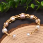 Natural Freshwater Pearl Elastic Bangle Bracelet Jewelry Handmade - Image 4