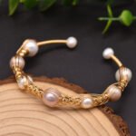Natural Freshwater Pearl Elastic Bangle Bracelet Jewelry Handmade - Image 3