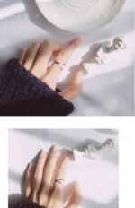 Sterling Silver Women's Jewelry, Large Retro Rings, Ladies Adjustable Rings - Image 6