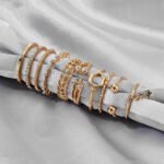 Diamond set of 8 rings - Image 2