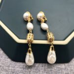 White Pearl Earrings Earrings Retro Drop Earrings - Image 3