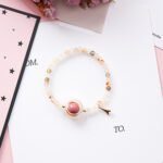 Sweet Simple Hollow Geometric Round Circle Crystal Beaded Tower Pendant Bracelet Bangle for Women Girlfriend - Image 10