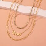 Monogram pendants, multi-layer necklaces, - Image 4