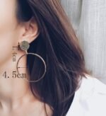 Simple Style Temperament Earrings Japanese And Korean Large Circle Earrings Earrings Earrings Earrings Women - Image 4