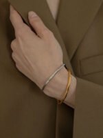 Natural handcrafted cut surface bracelet/bangle - Image 5