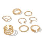 Diamond set of 8 rings - Image 8