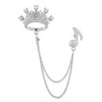 High-end Crown Brooch Men's Brooch Pin Suit Collar Pin Accessories - Image 3