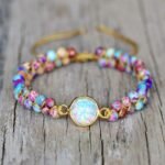 Natural Stone Bracelet for Women Round Crystal Bracelet Bangle Double Beads Yoga Bracelet - Image 6