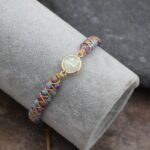 Natural Stone Bracelet for Women Round Crystal Bracelet Bangle Double Beads Yoga Bracelet - Image 3