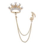 High-end Crown Brooch Men's Brooch Pin Suit Collar Pin Accessories - Image 2