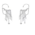 Luxury Silver Personalized Fashion Tassel Earrings Earrings Earrings One-piece Exaggerated Earrings - Image 3
