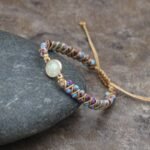 Natural Stone Bracelet for Women Round Crystal Bracelet Bangle Double Beads Yoga Bracelet - Image 5