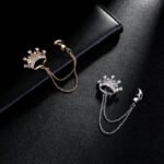 High-end Crown Brooch Men's Brooch Pin Suit Collar Pin Accessories - Image 6