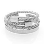 Bangle Braided Bracelet Men's Gold Titanium Steel Bracelet Bracelet - Image 7