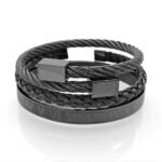 Bangle Braided Bracelet Men's Gold Titanium Steel Bracelet Bracelet - Image 5