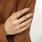 Colorful Stone Metalic Finger Rings Joint Combination Rings For Women Girl Rings - Image 6