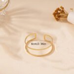 Double-layer Hollow Gold Bangle Bracelet Ladies - Image 7