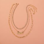 Monogram pendants, multi-layer necklaces, - Image 5