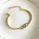 Infinity Heart Bracelet Bangle Crystal Love Forever Symbol Charm Bracelets - Image 3