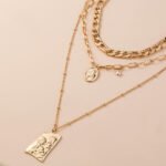 Heavy Multi-layer Necklaces With Character Tags - Image 2